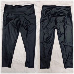 Victorias Secret Black Liquid Leather Leggings